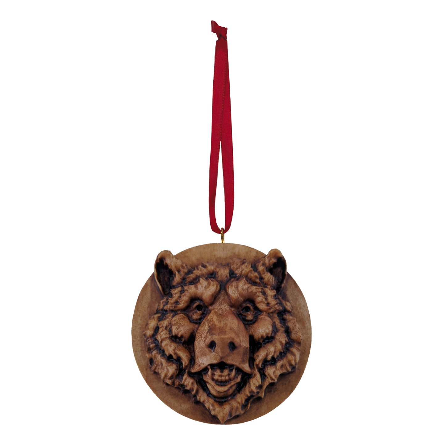Bear Carved Wood Ornament
