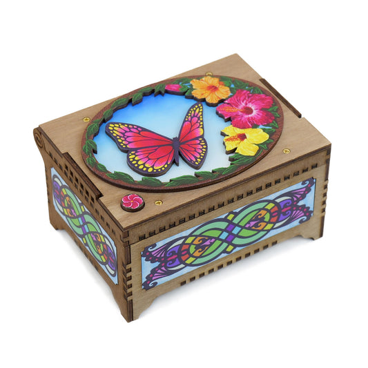 Colorful Butterfly Music Box