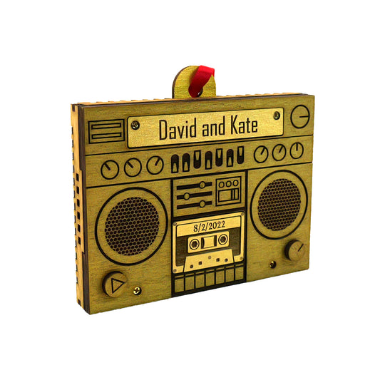Boombox Musical Ornament - Personal Photo & Audio