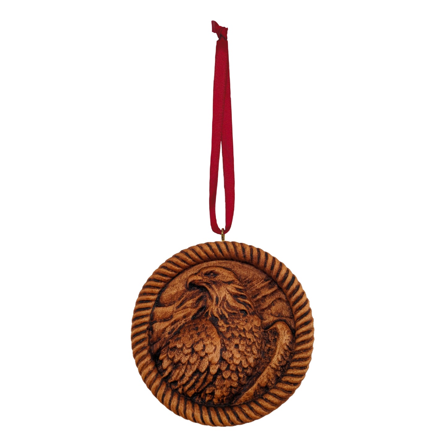 Eagle Carved Wood Ornament