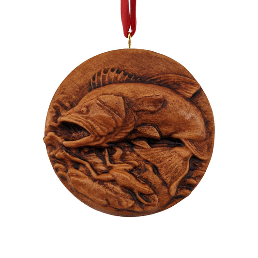 Fish Carved Wood Ornament