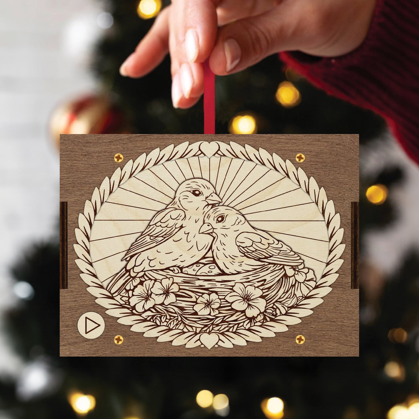 Lovebirds MP3 Musical Ornament