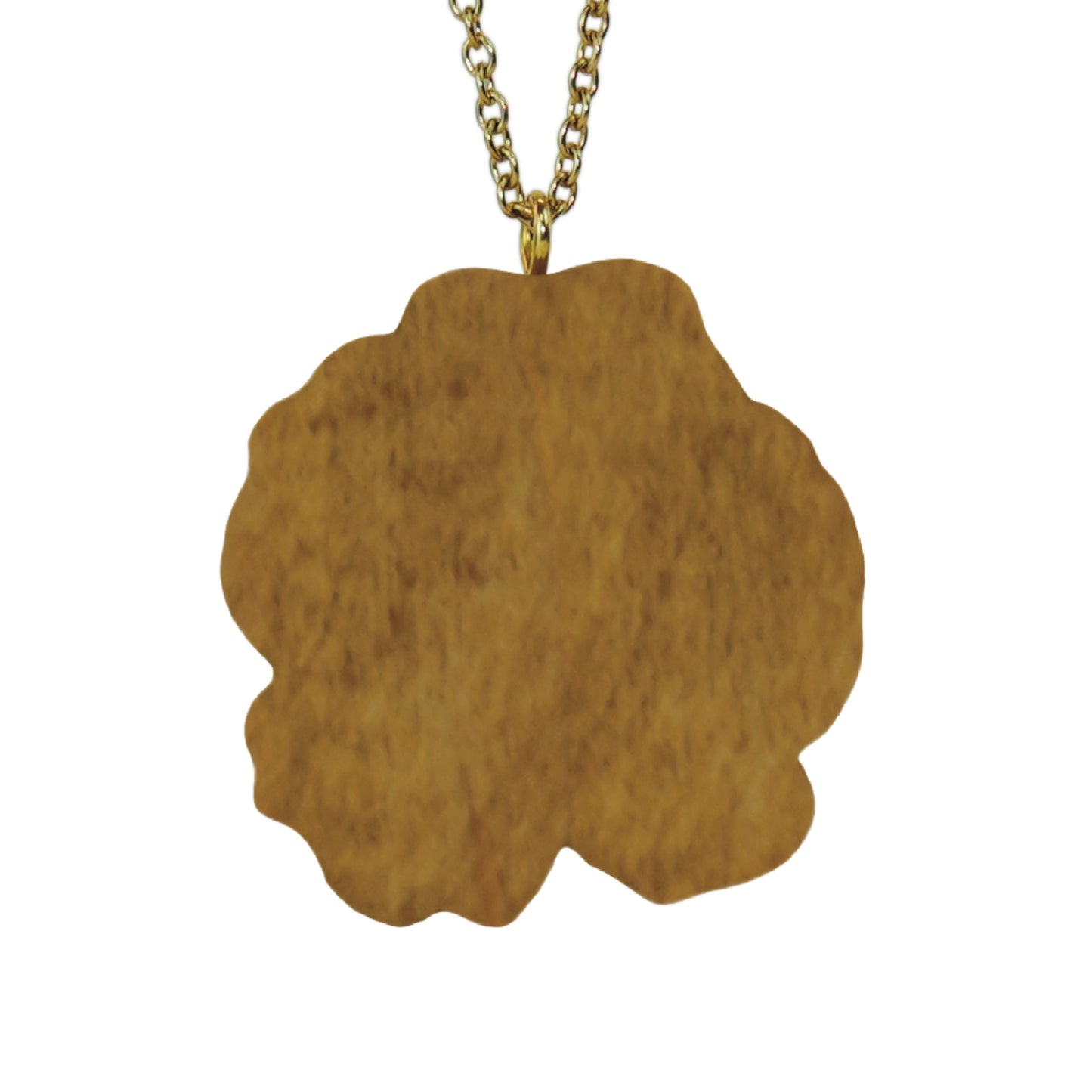 Rose Wood Carved Pendant Necklace