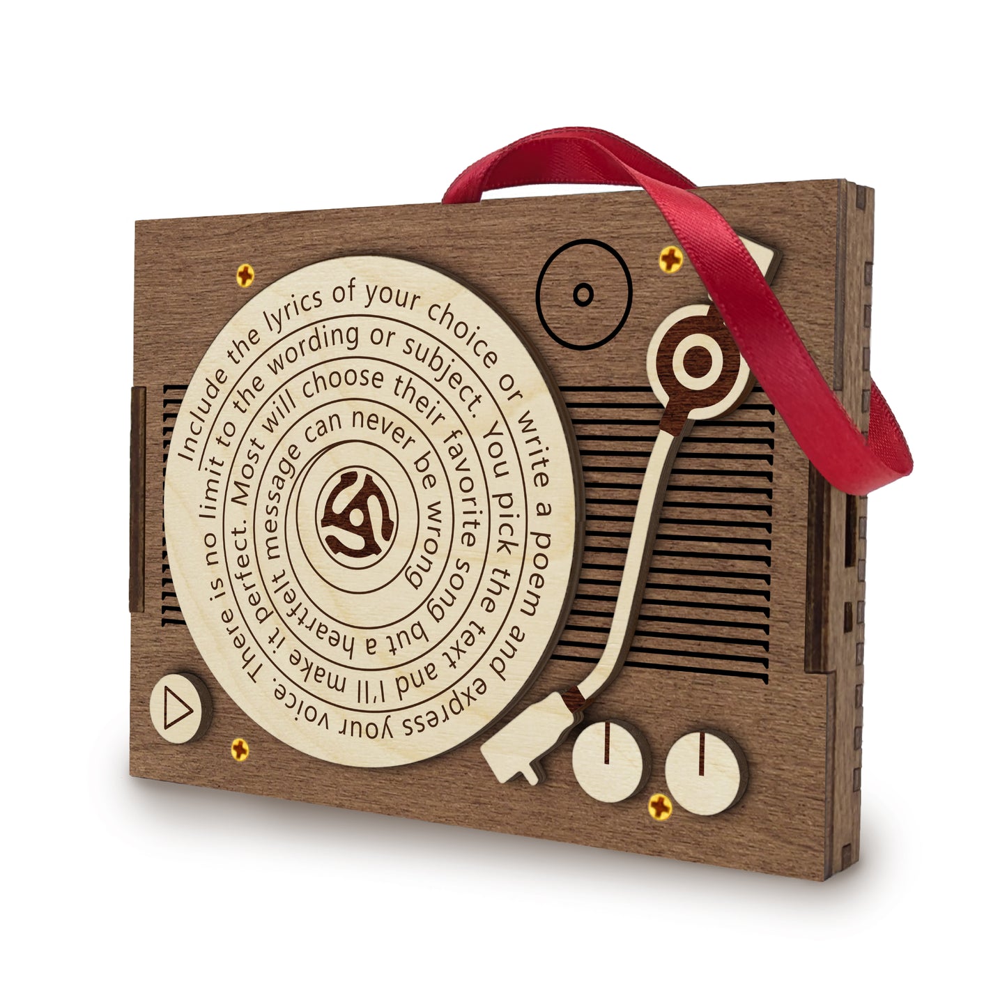 Record Player Lyrics MP3 Musical Ornament