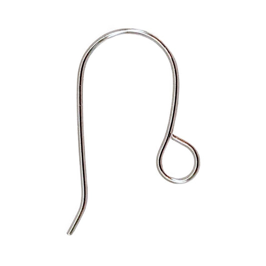 A large loop stainless steel earring displayed against a white background. 