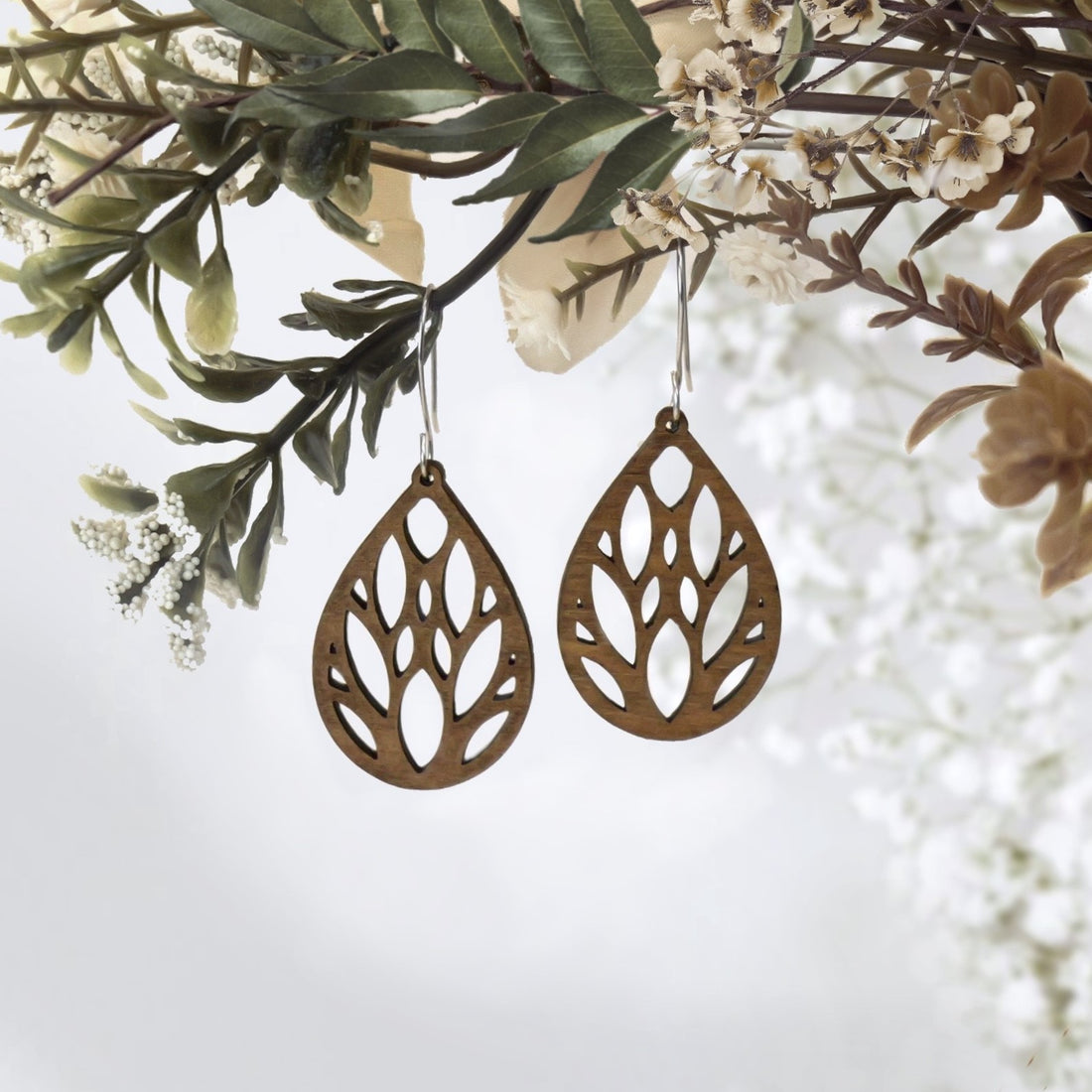 Nature Inspired Wooden Earrings