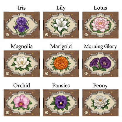 Flower MP3 Musical Ornament, 21 Flower Choices