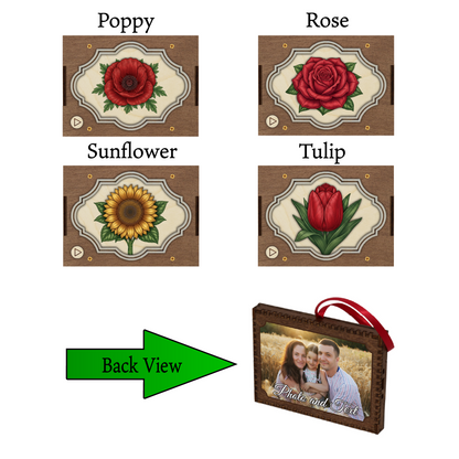 Flower MP3 Musical Ornament, 21 Flower Choices