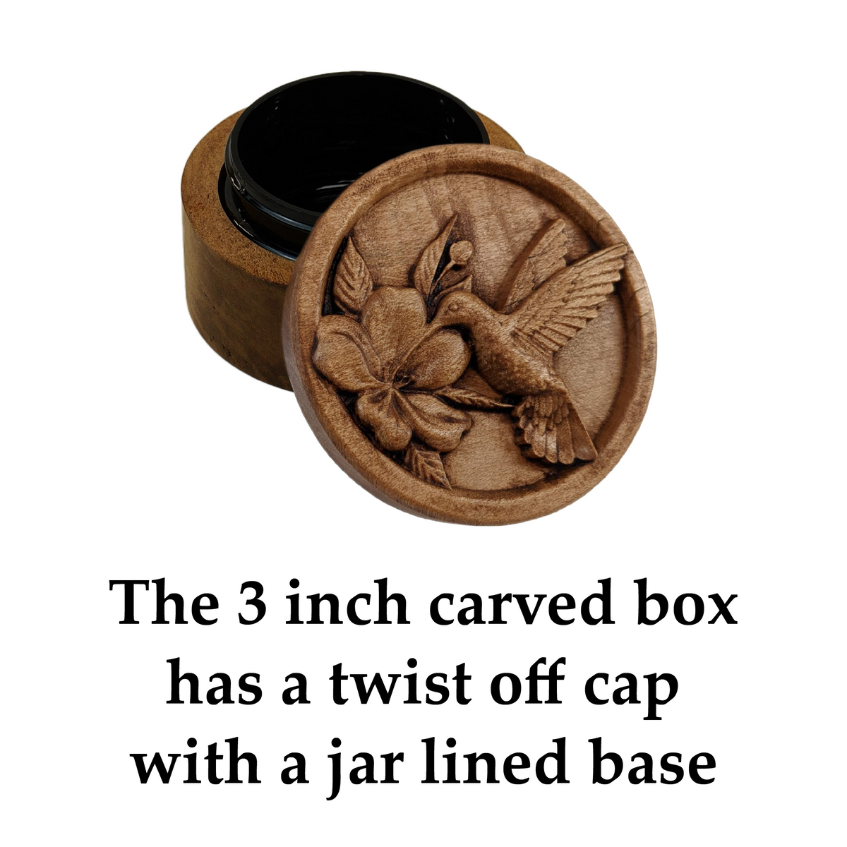 Hummingbird Carved Box