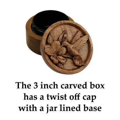 Hummingbird Carved Box