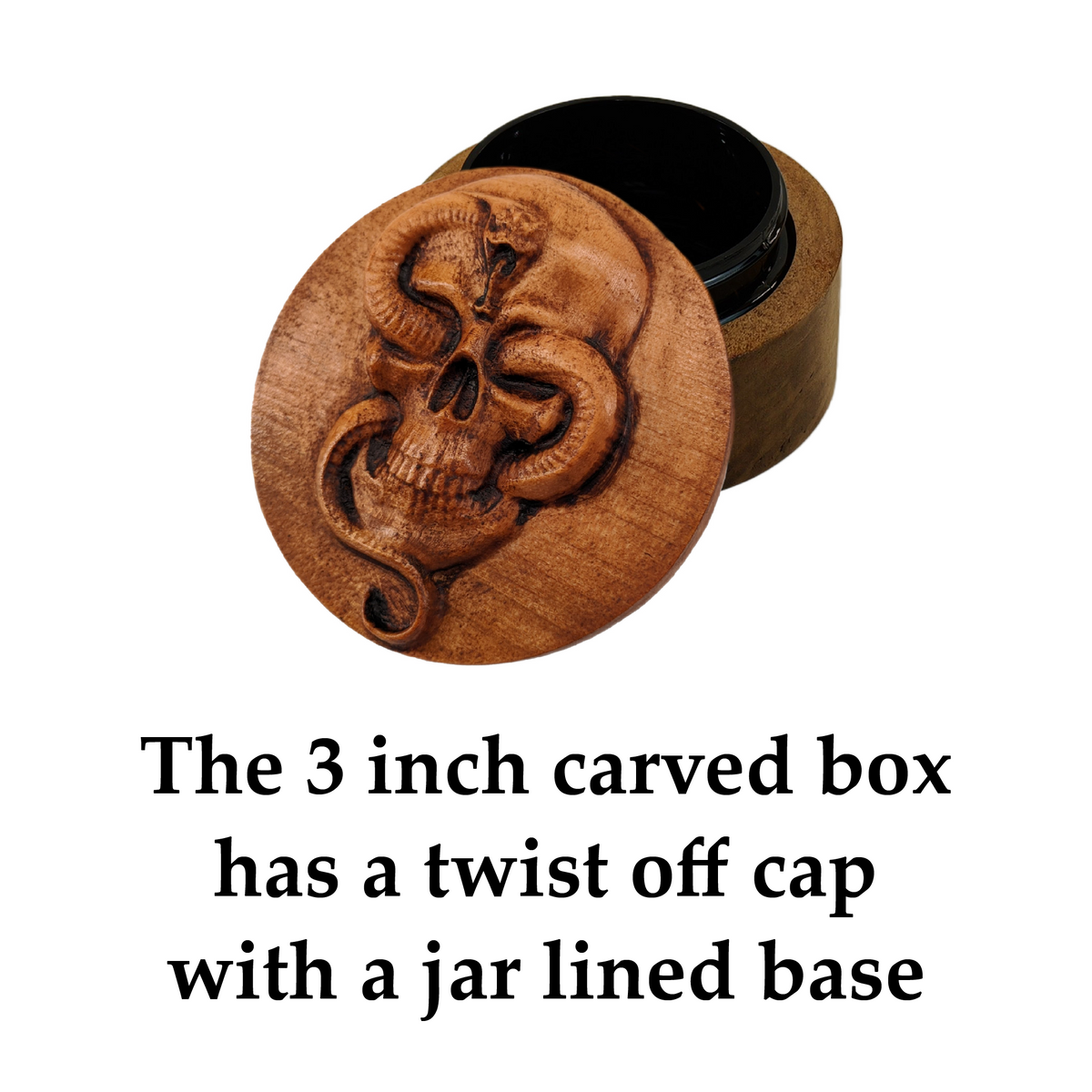 Skull & Snake Carved Box