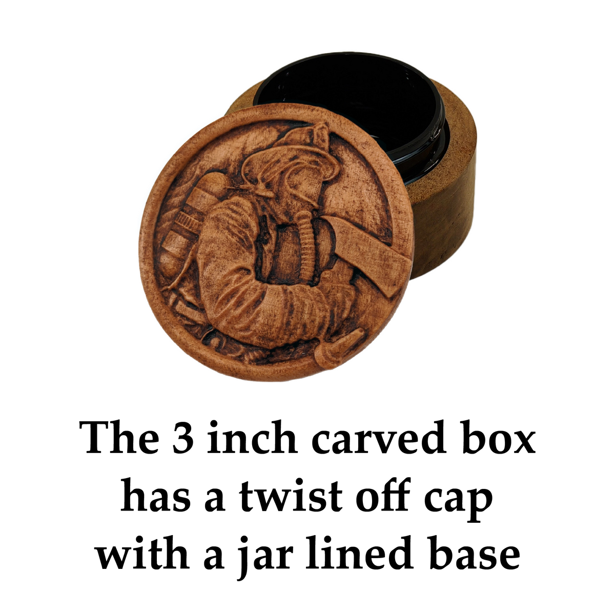 Firefighter Carved Box