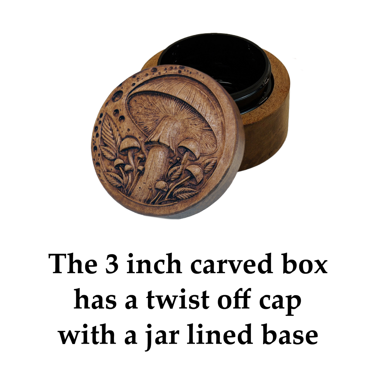 Mushroom Carved Box