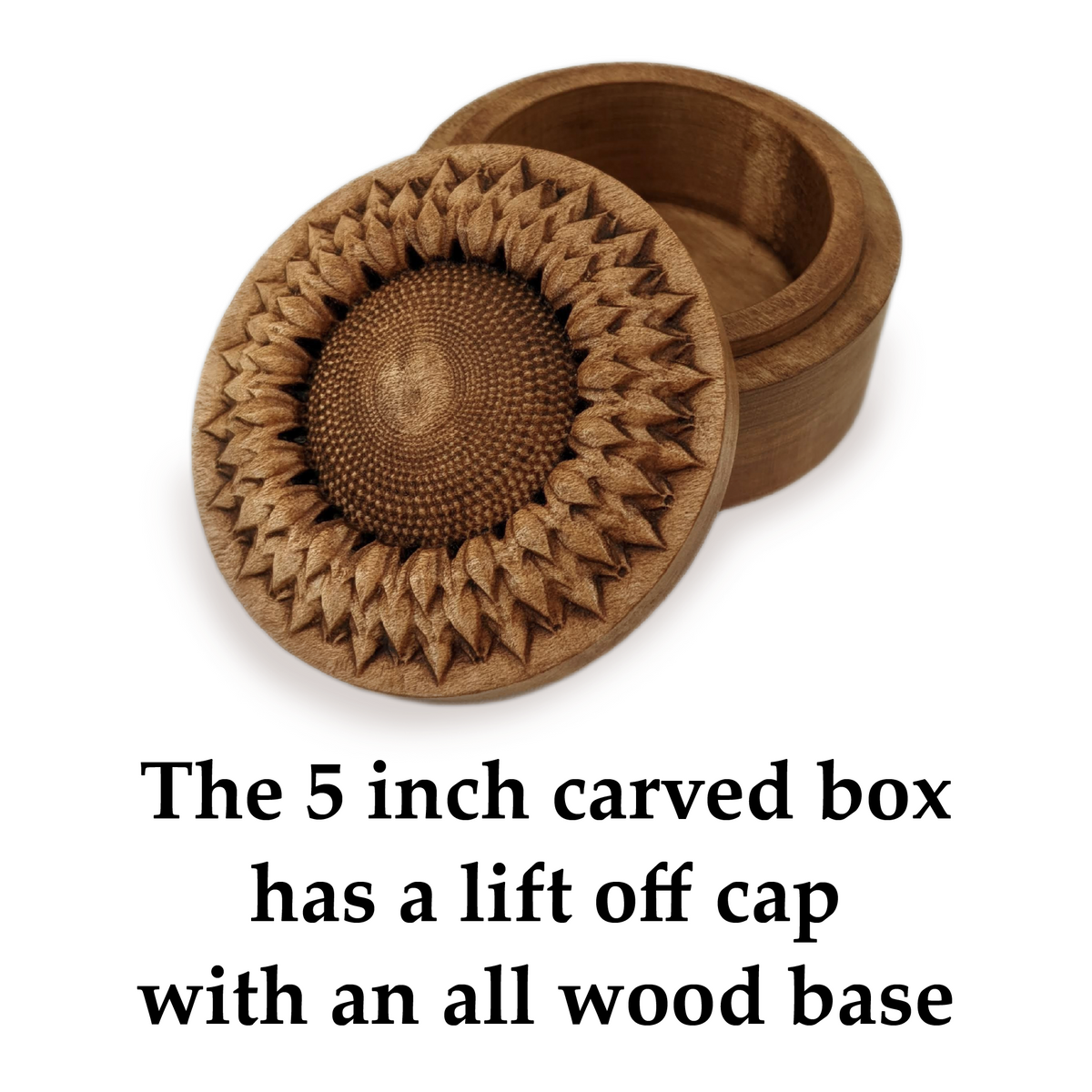 Sunflower Carved Box