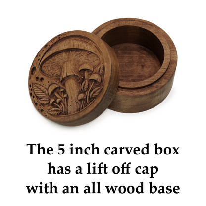 Mushroom Carved Box