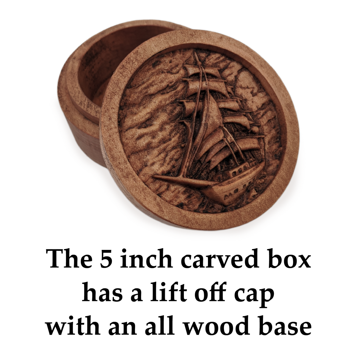 Sailboat Carved Box