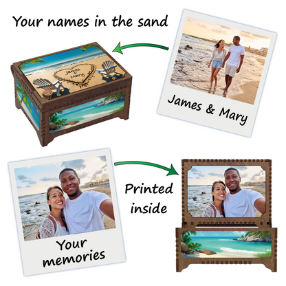Romantic Writing In the Sand Beach MP3 Music Box