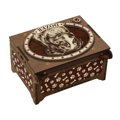 Australian Shepherd Dog Custom Memorial Music Box, Urn