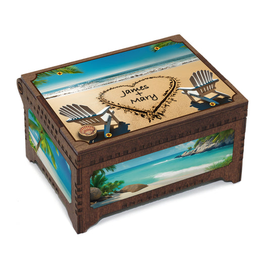 Romantic Writing In the Sand Beach MP3 Music Box