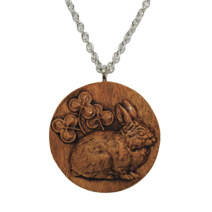 Lucky Rabbit Carved Pendant