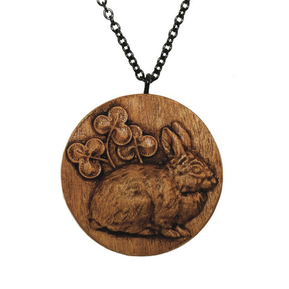 Lucky Rabbit Carved Pendant