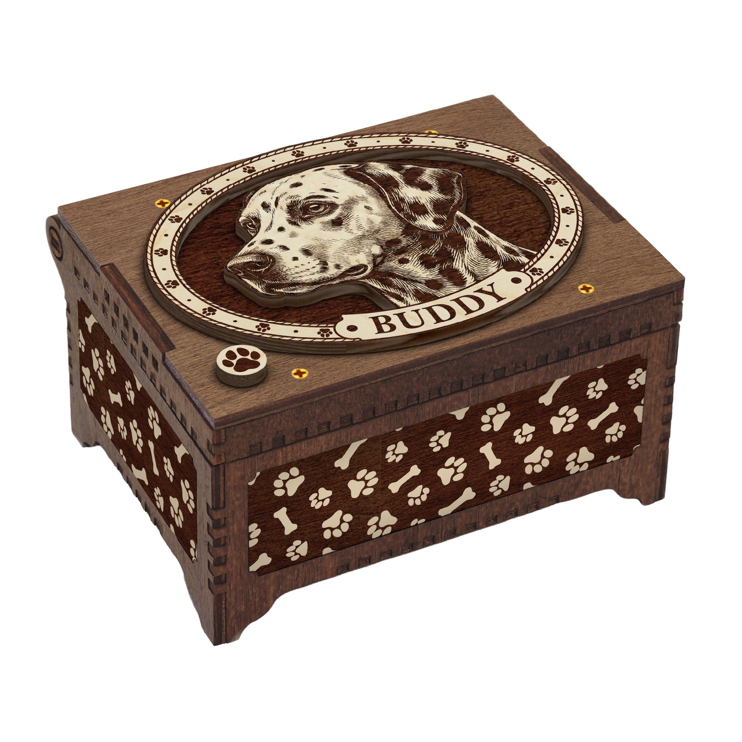 Dalmatian Dog Custom Memorial Music Box, Urn