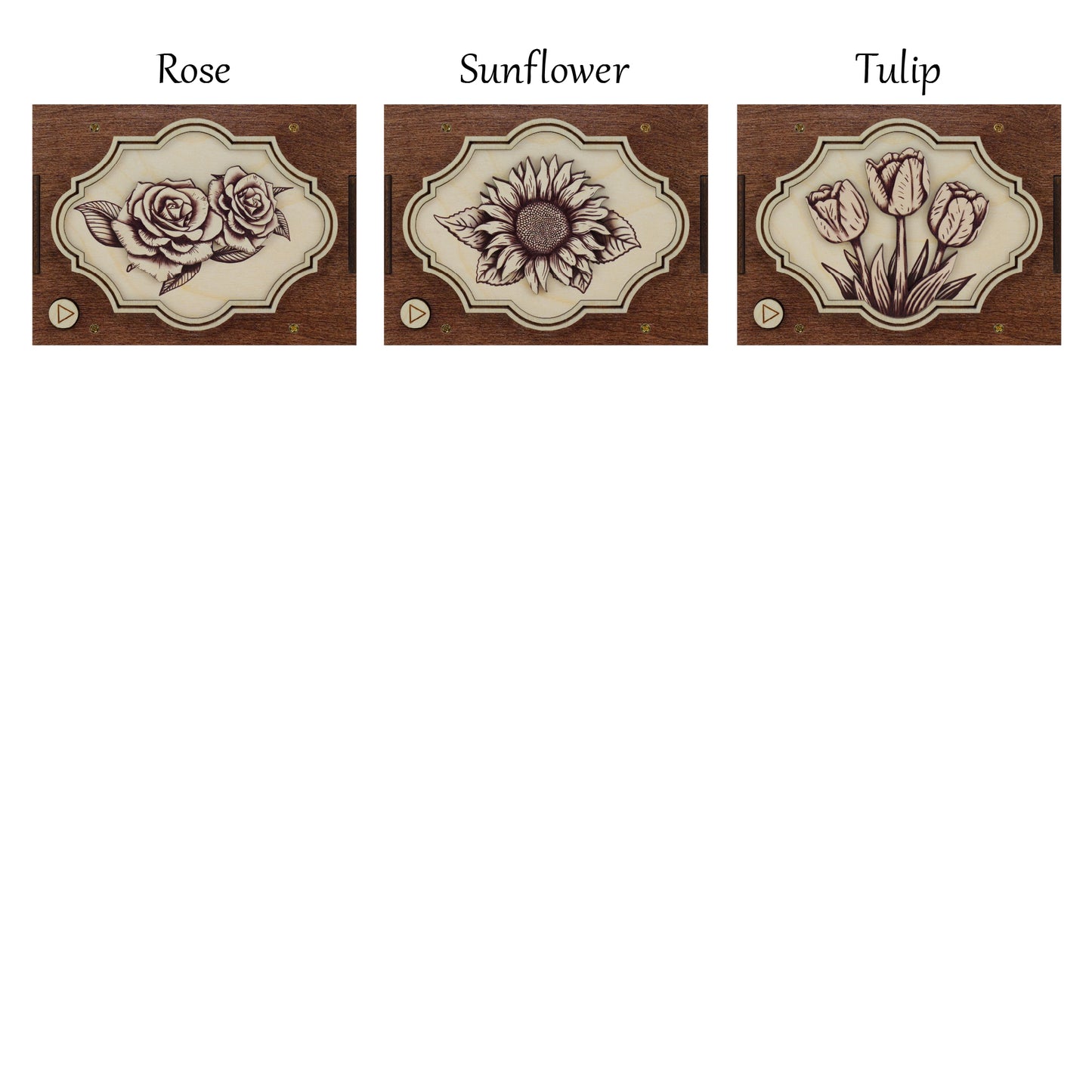 Flower MP3 Musical Ornament, 21 Flower Choices