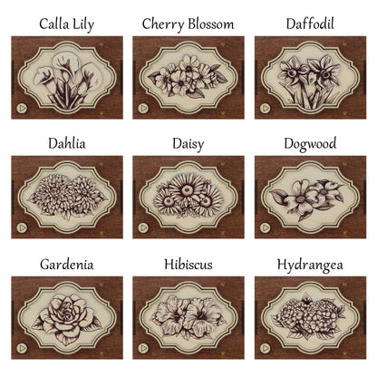 Flower MP3 Musical Ornament, 21 Flower Choices