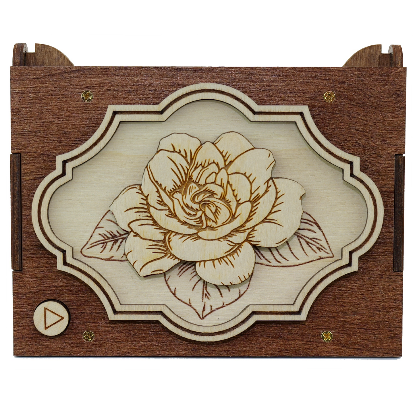 Engraved Flower Music Box - 21 Options