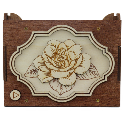 Engraved Flower Music Box - 21 Options