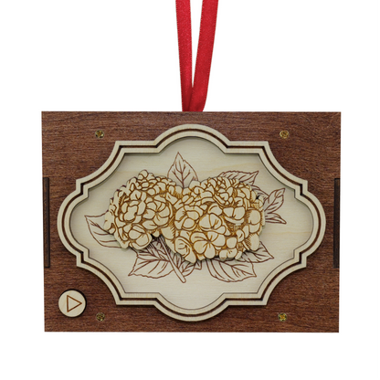 Engraved Flower Ornament | 21 Flower Choices