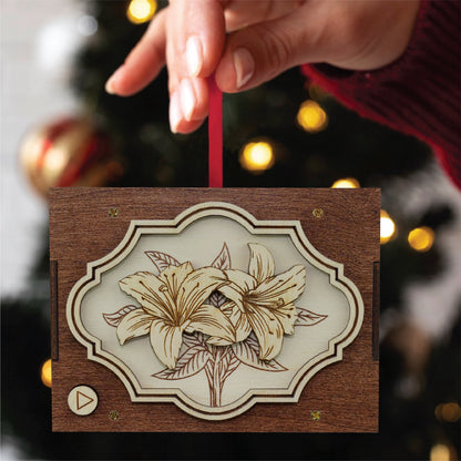 Engraved Flower Ornament | 21 Flower Choices