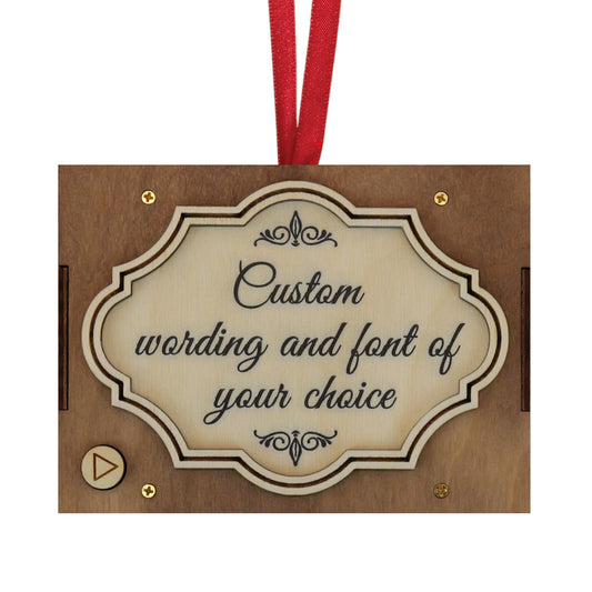 Custom Photo & Text Plaque Ornament