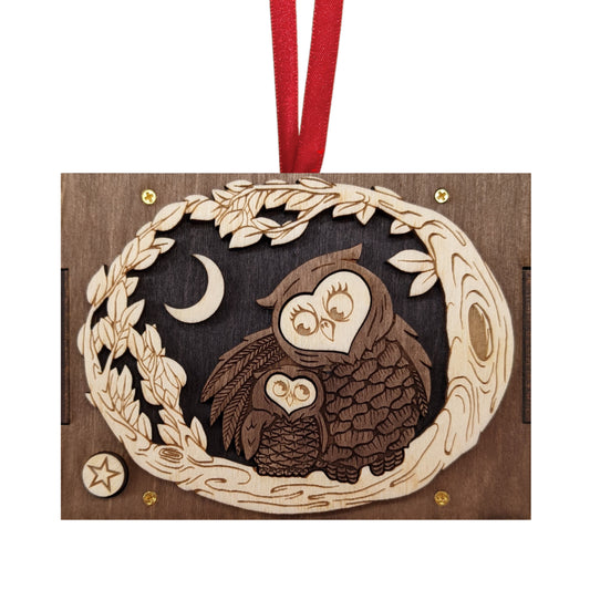 Engraved Owl Ornament