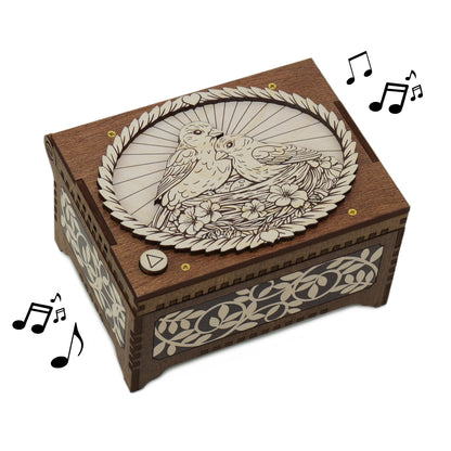 Lovebirds Music Box