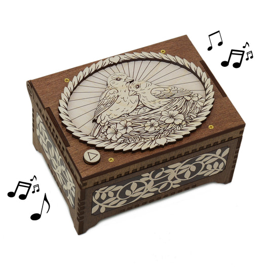 Lovebirds Music Box