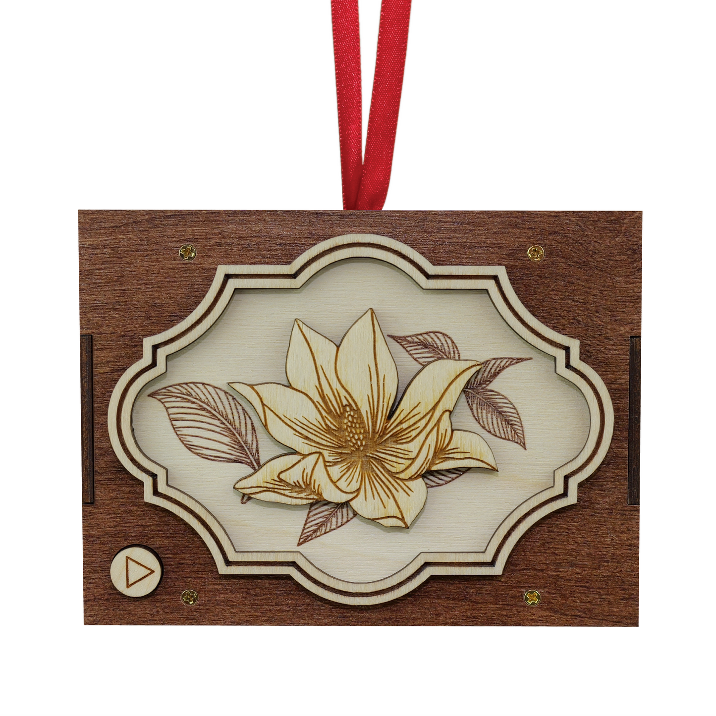 Engraved Flower Ornament | 21 Flower Choices