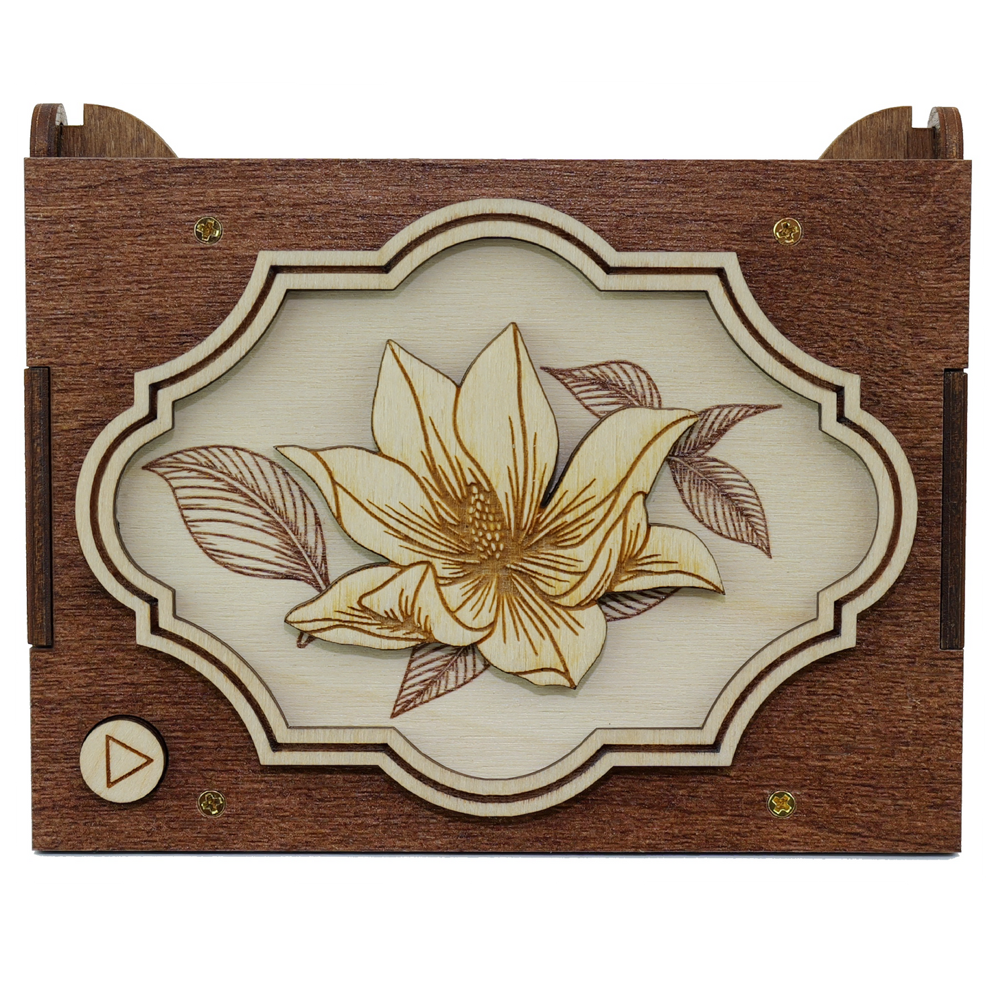 Engraved Flower Music Box - 21 Options