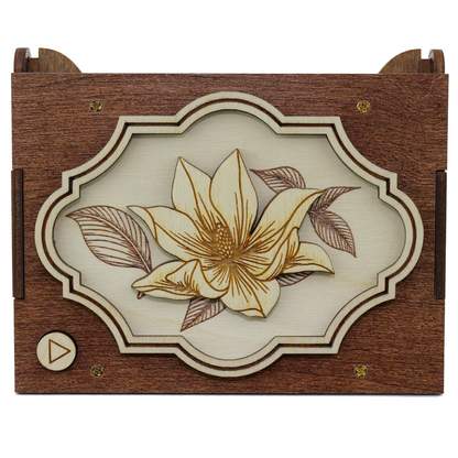 Engraved Flower Music Box - 21 Options