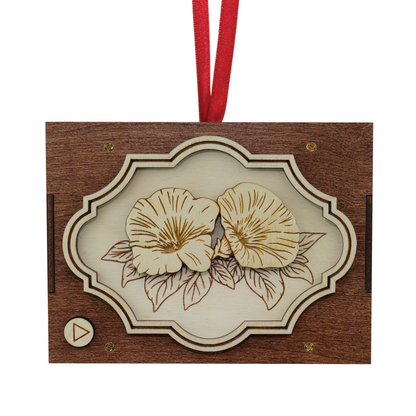 Engraved Flower Ornament | 21 Flower Choices