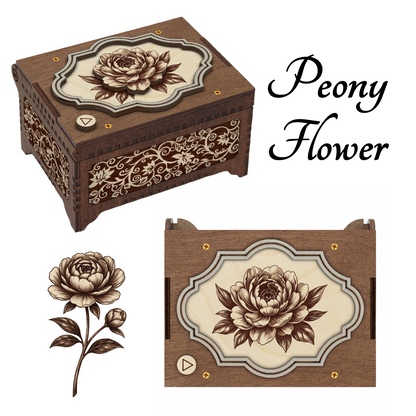Peony Flower MP3 Music Box