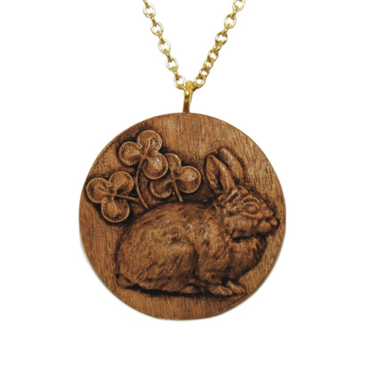 Lucky Rabbit Carved Pendant