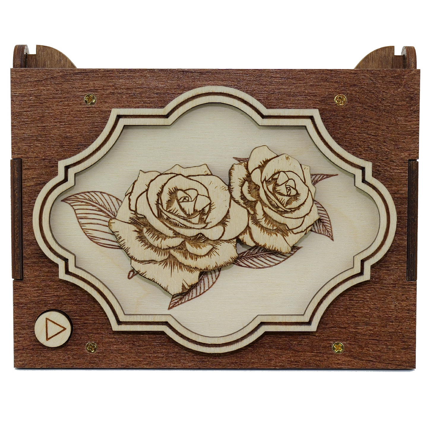 Engraved Flower Music Box - 21 Options