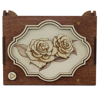 Engraved Flower Music Box - 21 Options