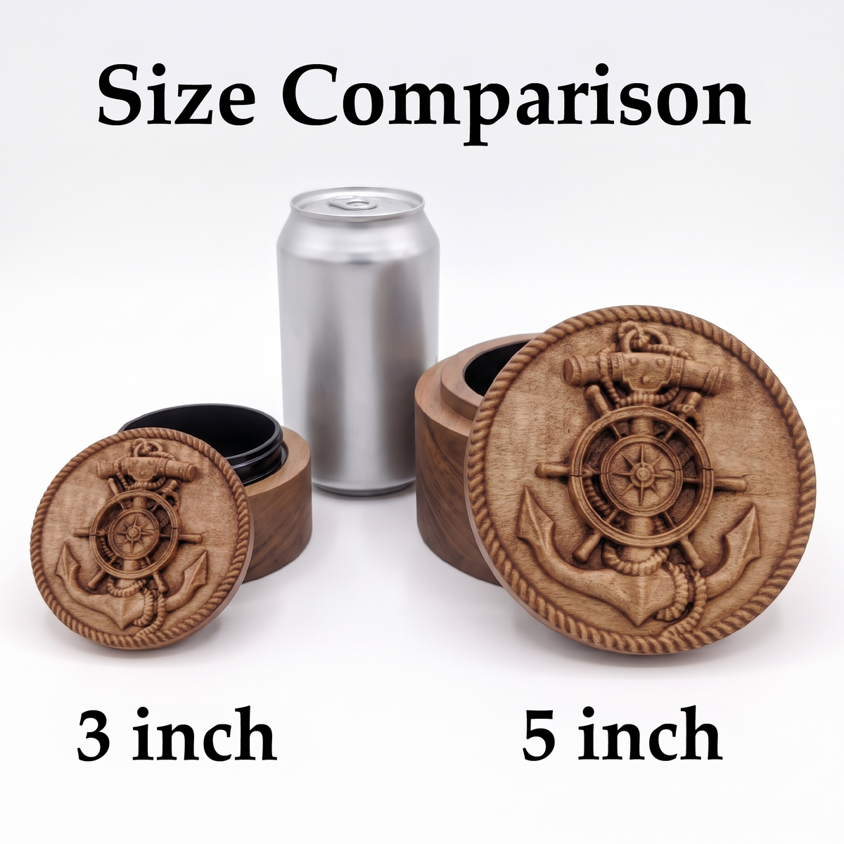 Anchor & Wheel Carved Box