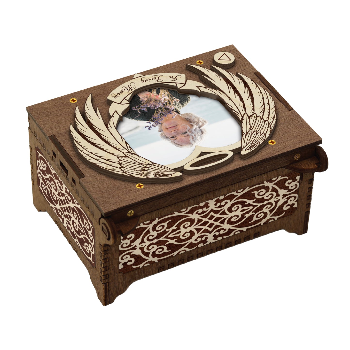 Angel Wings Wood  MP3 Music Box