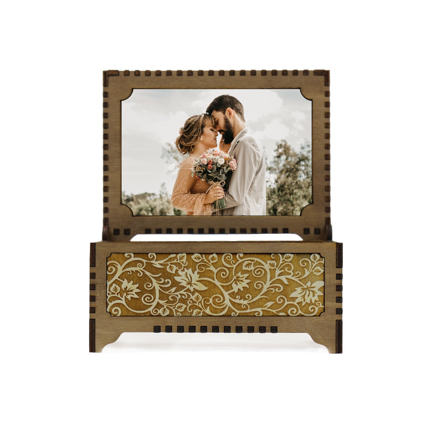 Engraved Flower Music Box - 21 Options