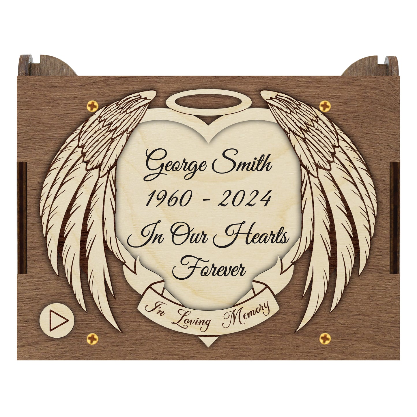 Angel Wings Wood  MP3 Music Box