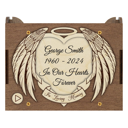 Angel Wings Wood  MP3 Music Box