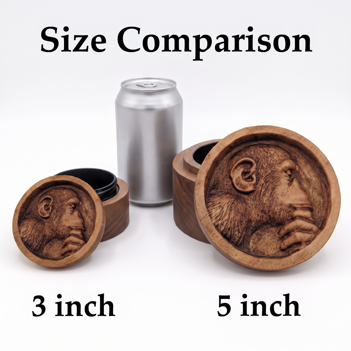 Ape Thinker Carved Box